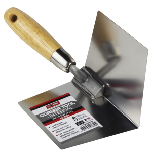 TradeMark Corner Tool 100mm S/Steel Wooden Handle